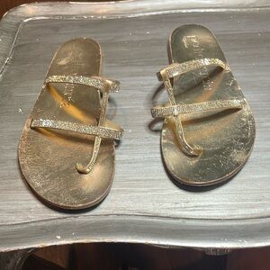 Pedro Garcia rosegold micro pave sandals 39